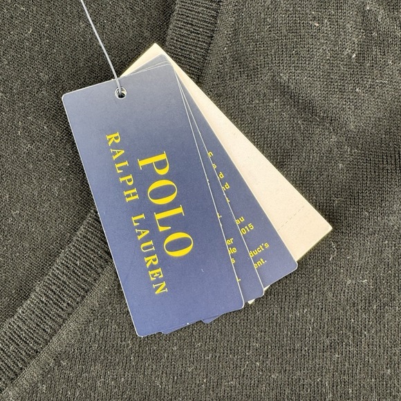 Polo Ralph Lauren Washable Merino Wool V Neck Lightweight Sweater Mens 4xB Black - Picture 6 of 10